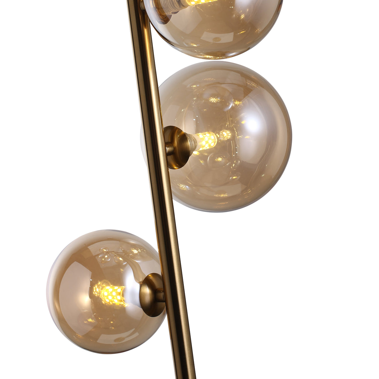 Valencia Vloerlamp Messing/Amber