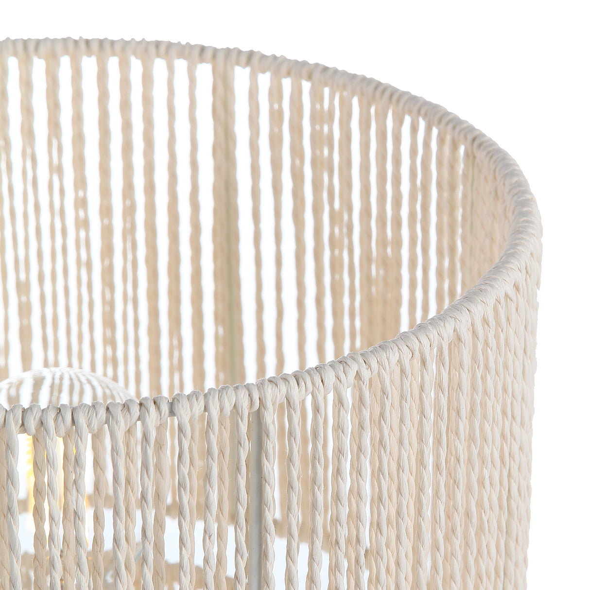 Braided Bordlampe Raw White