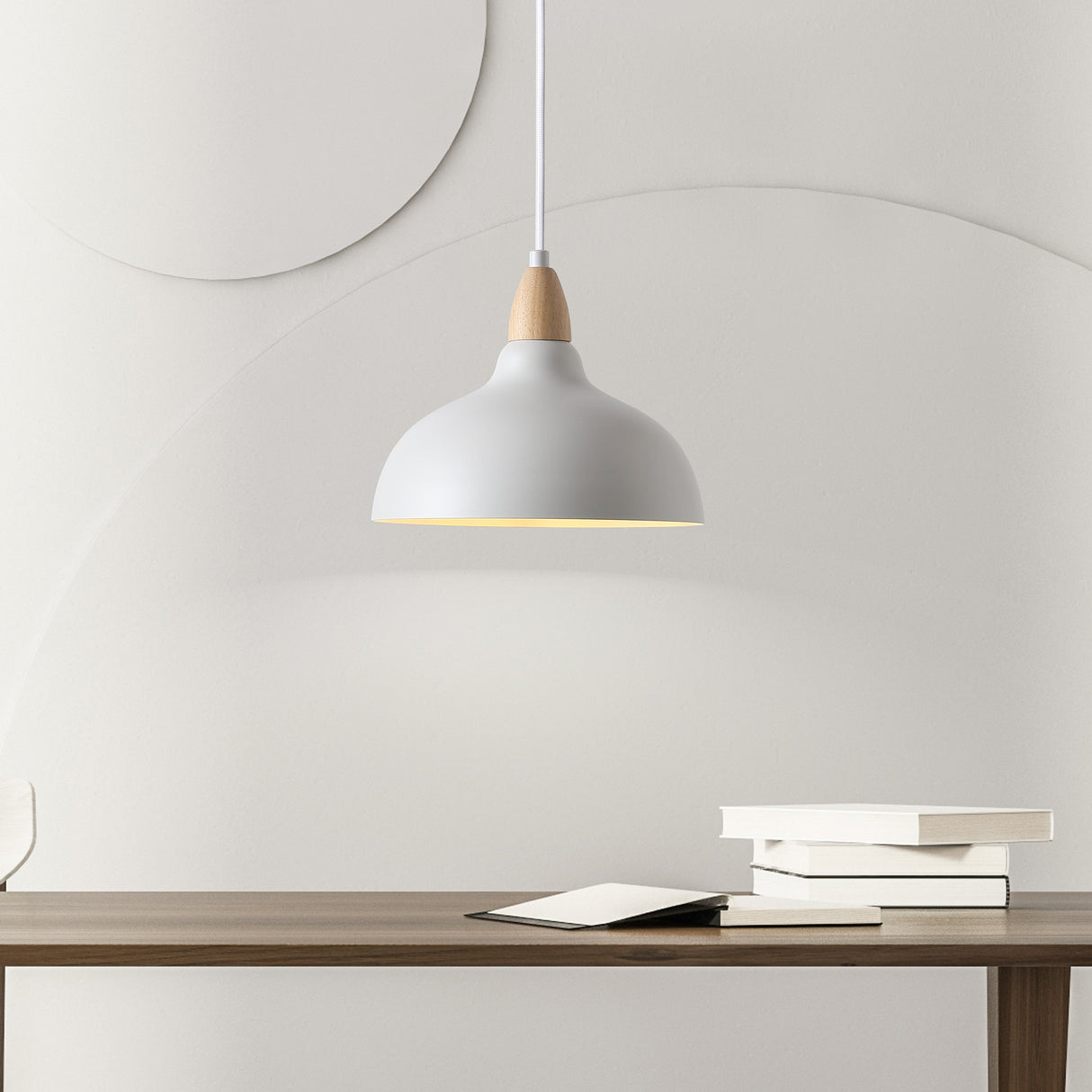 Oak Taklampa Ø24 Vit-Lampconcept.se