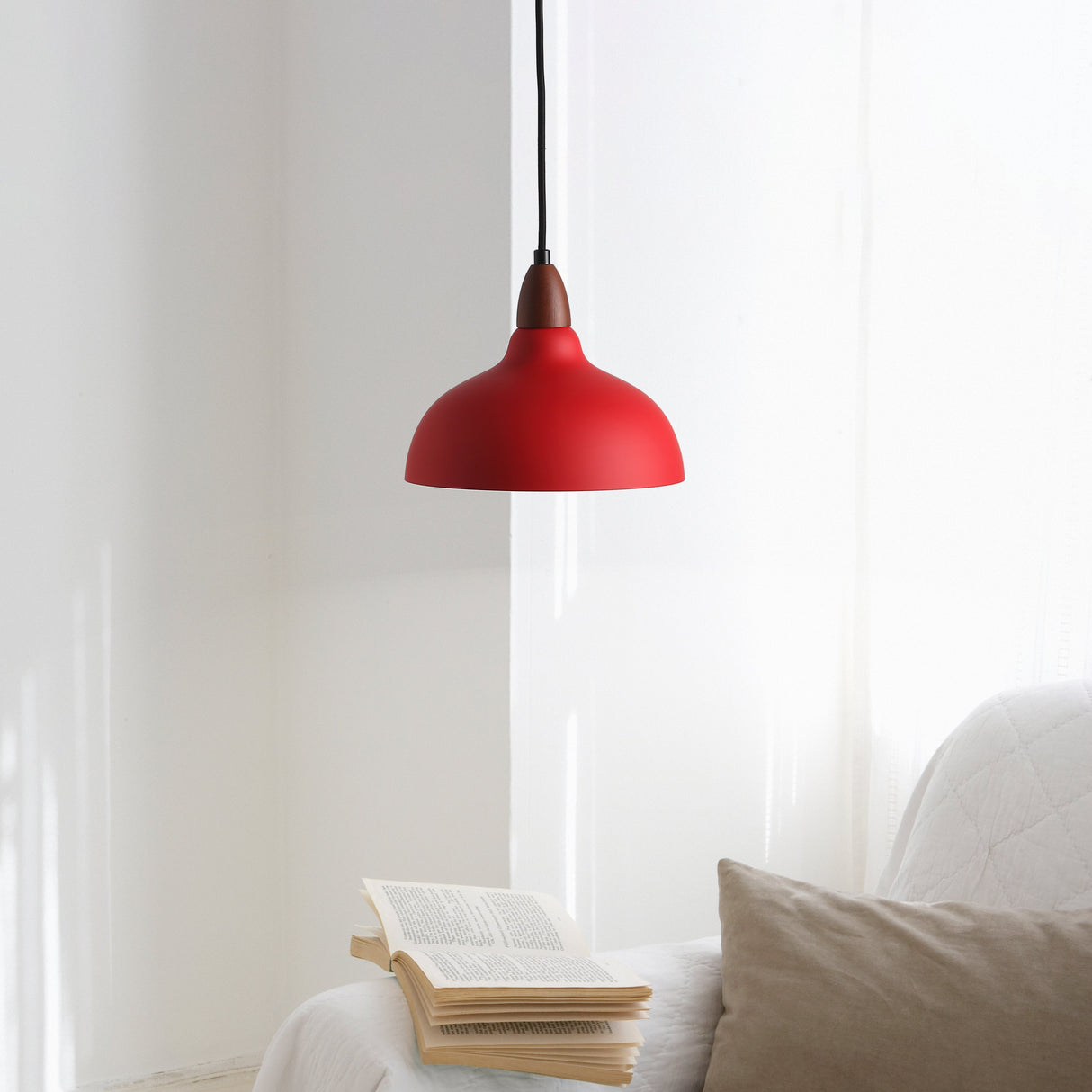 Oak Taklampa Ø24 Röd-Lampconcept.se