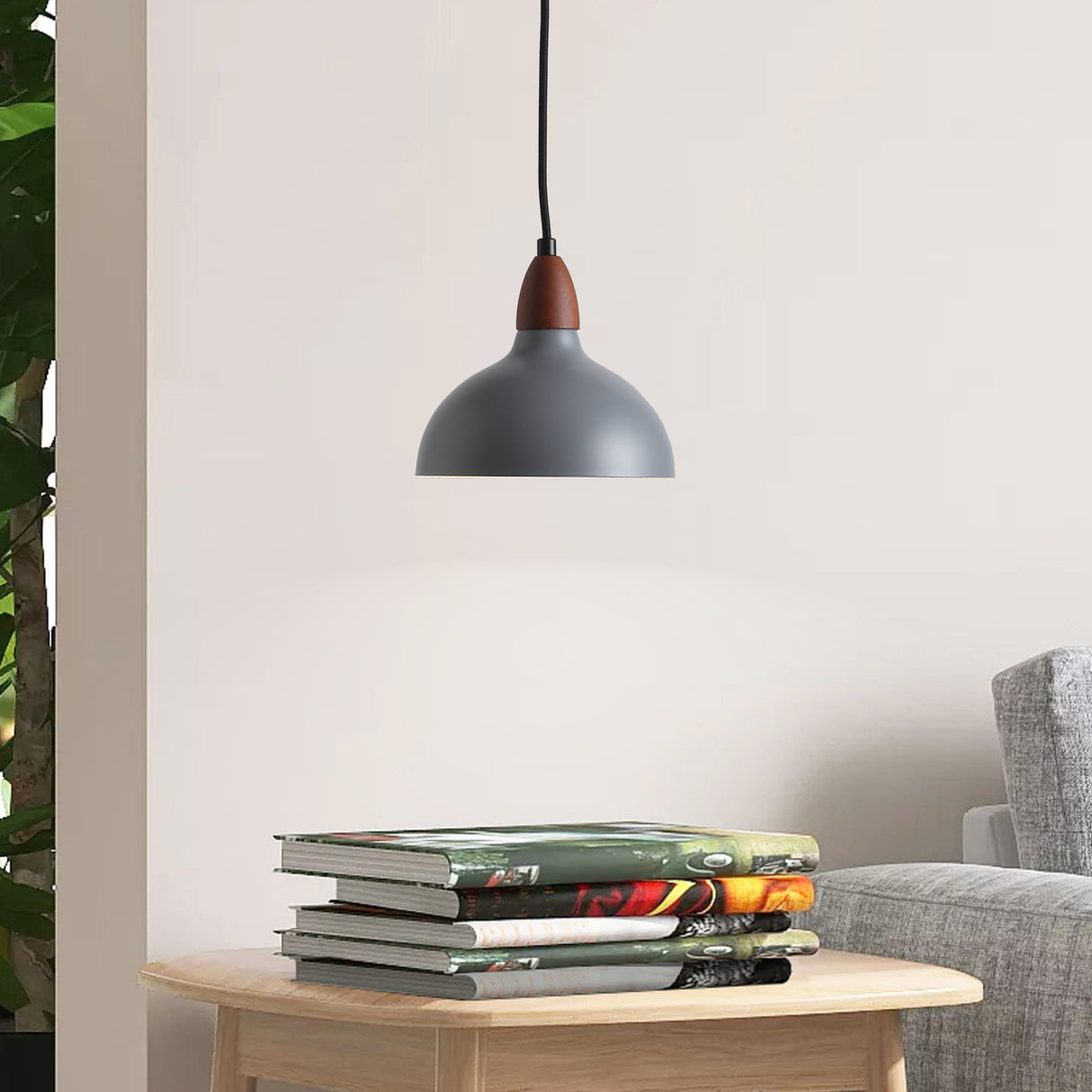 Oak Taklampa Ø19 Grå-Lampconcept.se