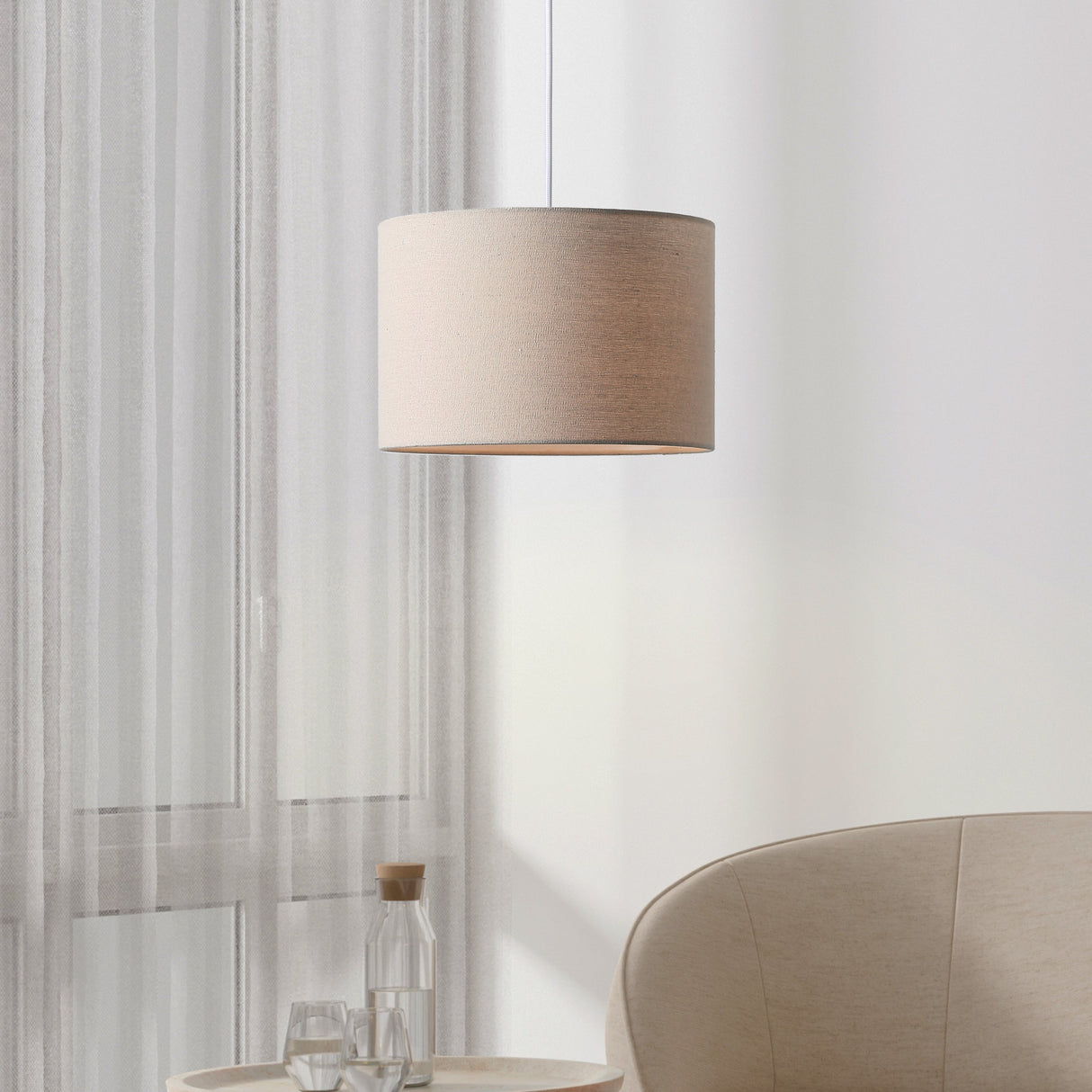 Drum Taklampa Ø30 Linne-Lampconcept.se