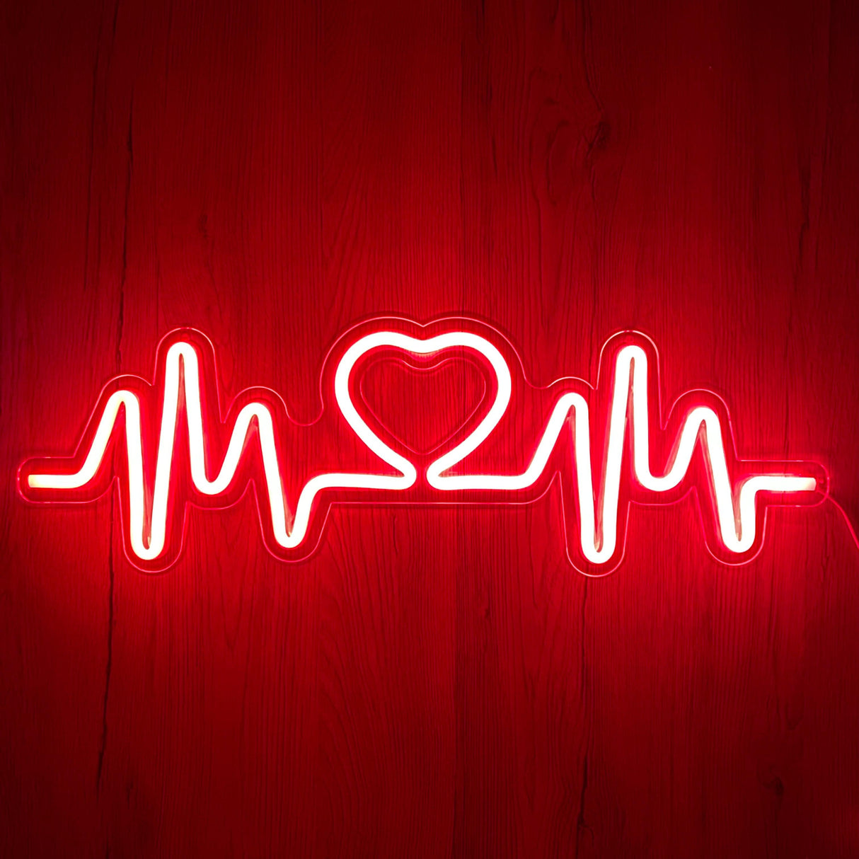 Heartbeat Neon Vägglampa Röd-Lampconcept.se