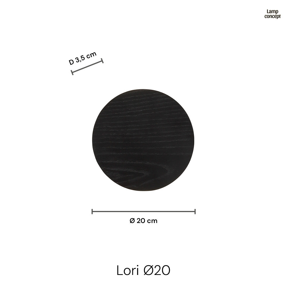 Lori Wandlamp Ø20 Holder Hout