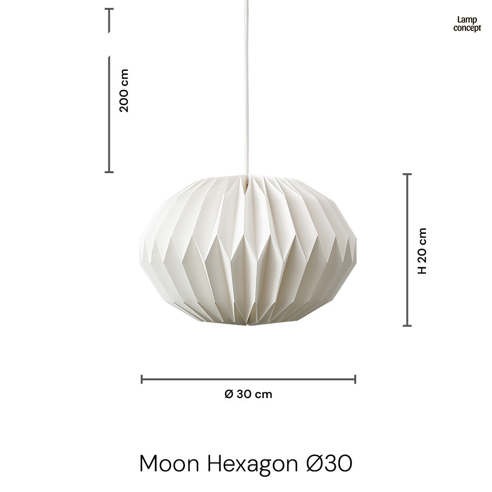Moon Hexagon Ø30 Hanglamp