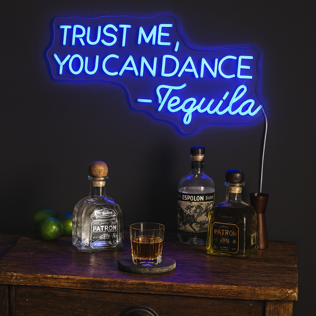 Trust Me You Can Dance Neon Vägglampa Blå