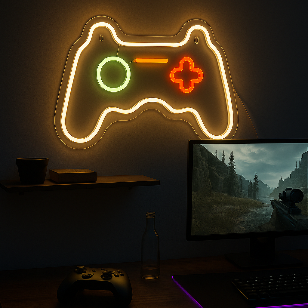 Joystick Neon Wandlamp Wit