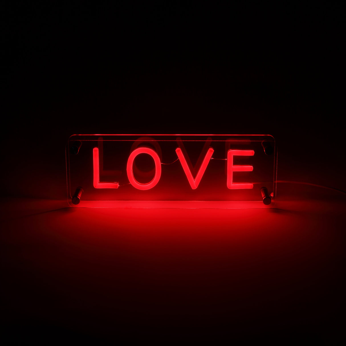 Love LED Neon Box Tafellamp