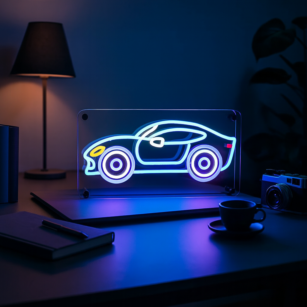 Auto Neon Tafellamp