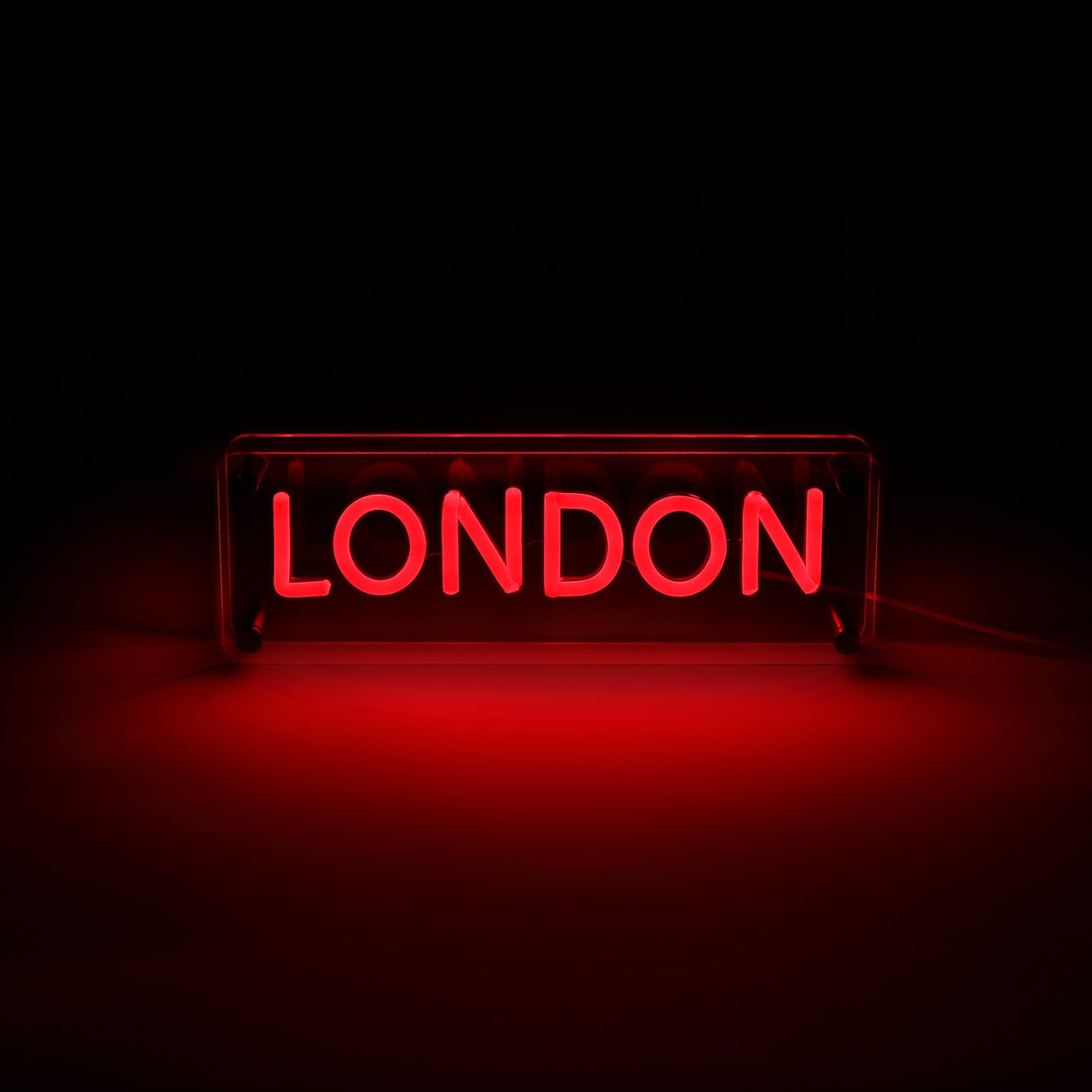 London LED Neon Box Tafellamp
