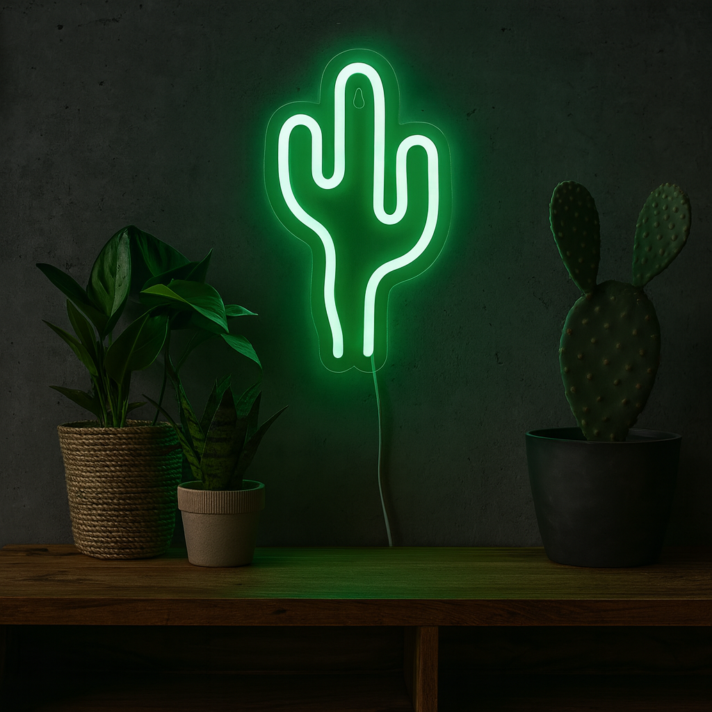Cactus Mini Neon Vägglampa
