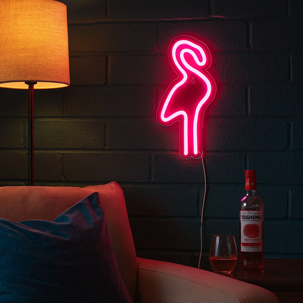 Flamingo Neon Wandlamp
