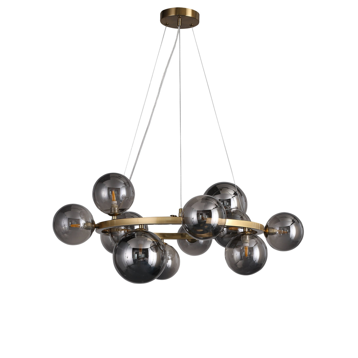 Valencia Kroonluchter Messing/Smoke