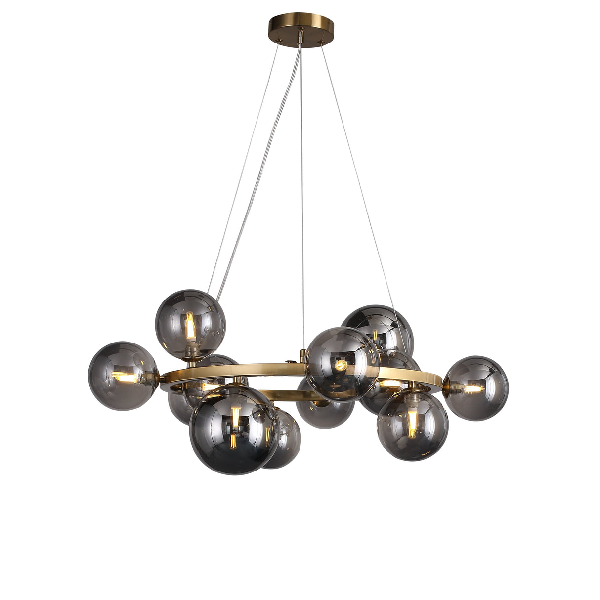 Valencia Kroonluchter Messing/Smoke