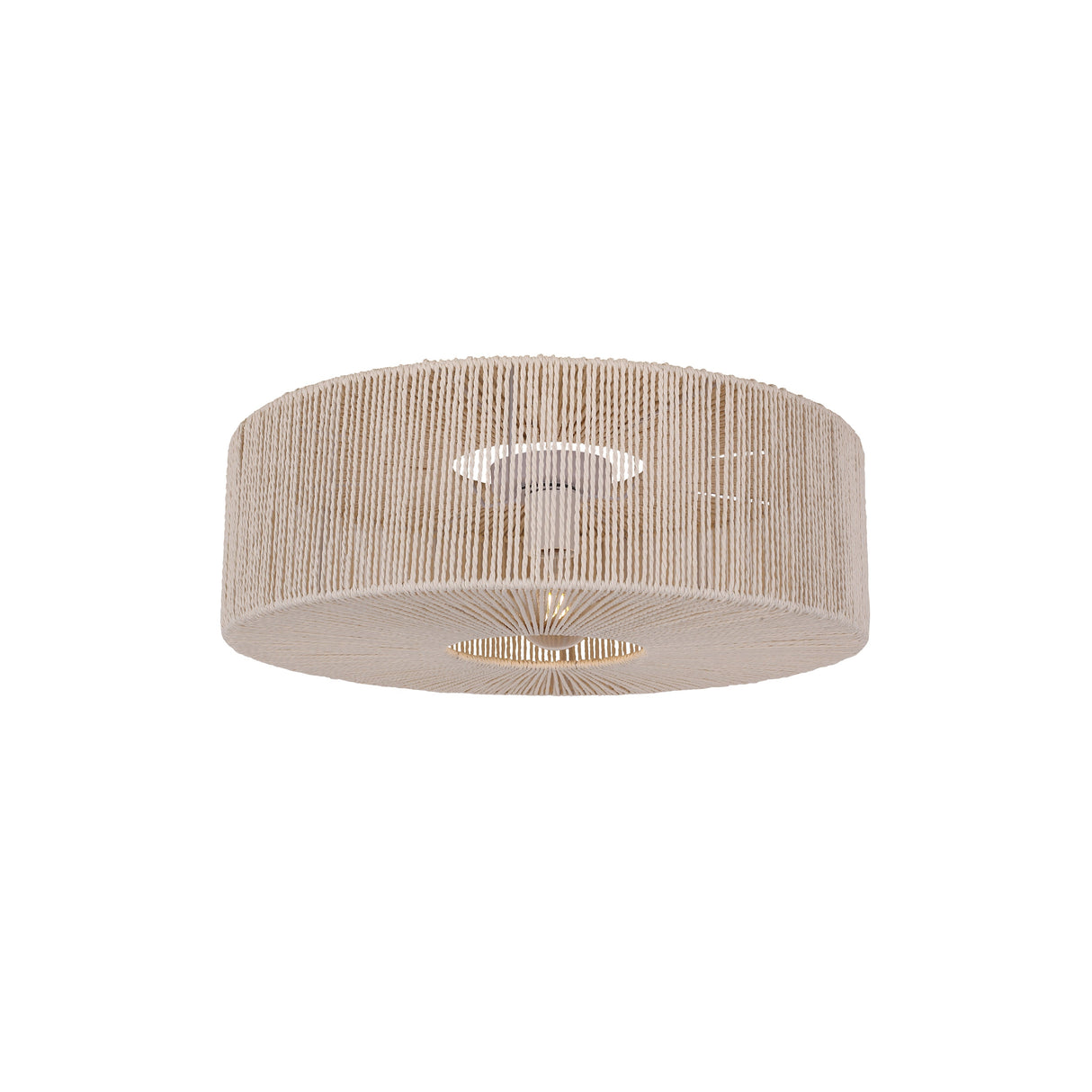 Braided Plafondlamp Ø60 Raw White