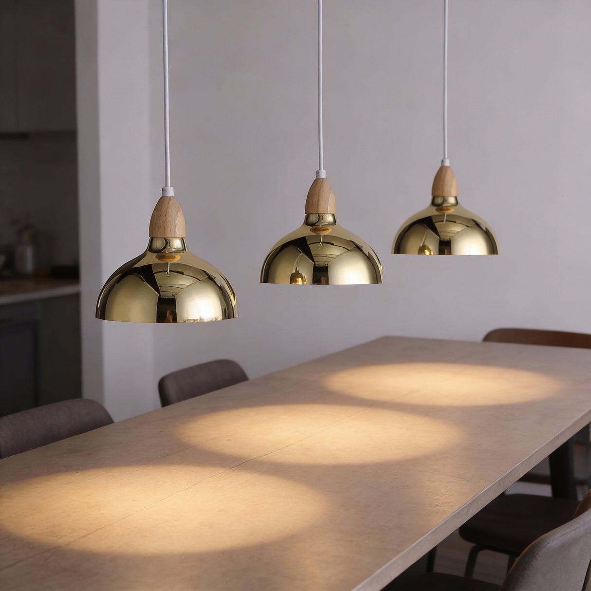 Oak Hanglamp Ø19 Helder Messing