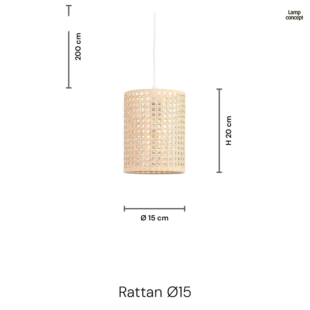 Rattan Hanglamp Ø15