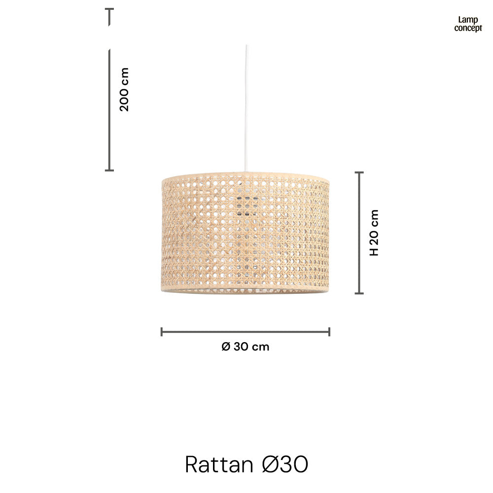 Rattan Hanglamp Ø30