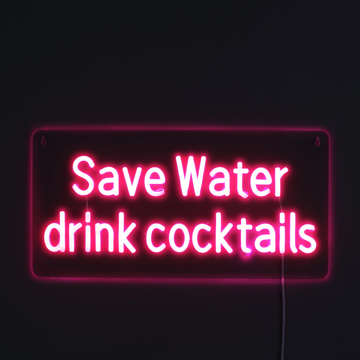 Save Water Drink Cocktails Neon Vägglampa-Lampconcept.se