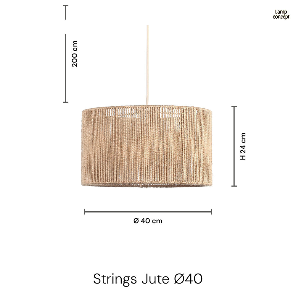 Strings Jute Hanglamp Ø40