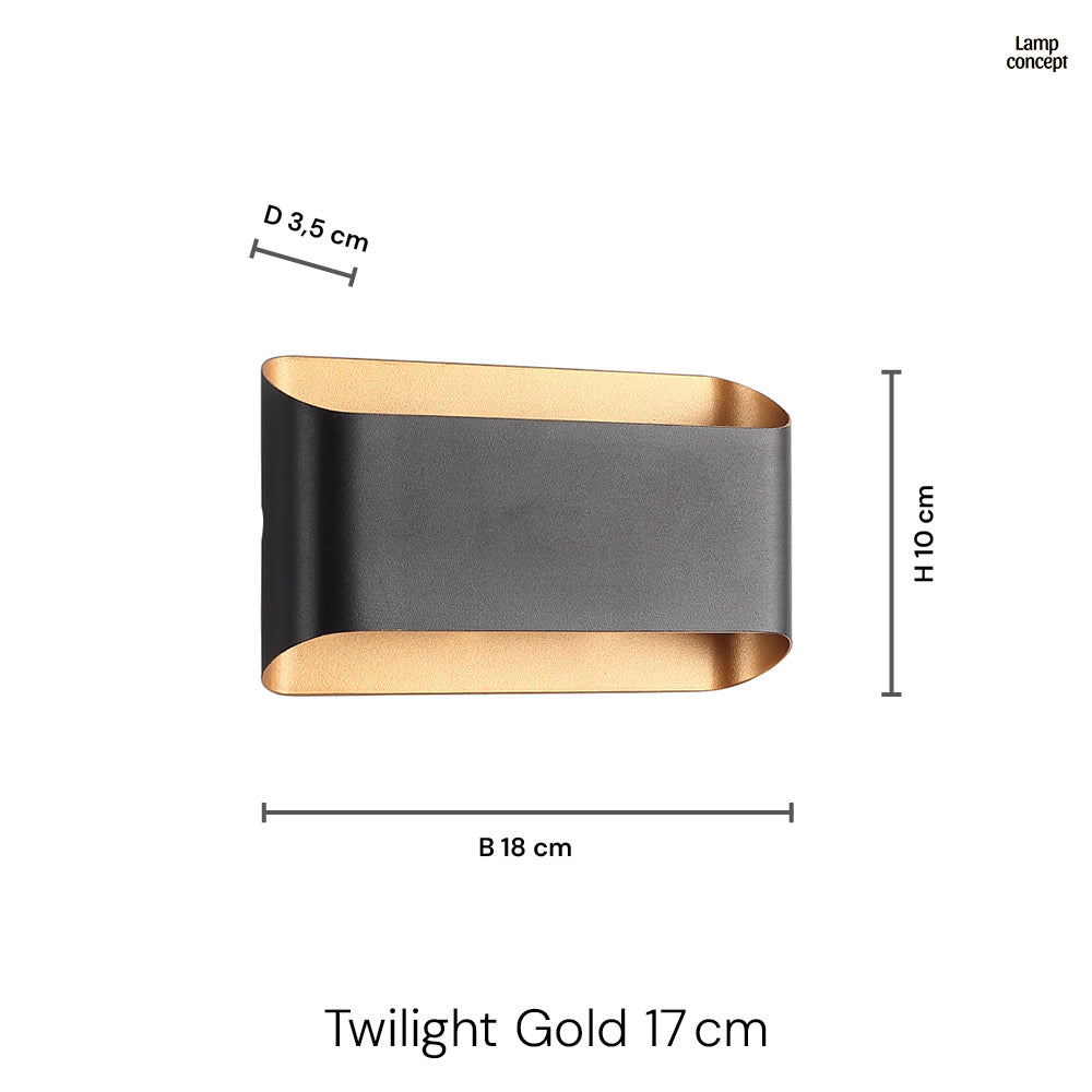 Twilight Goud 6W Wandlamp
