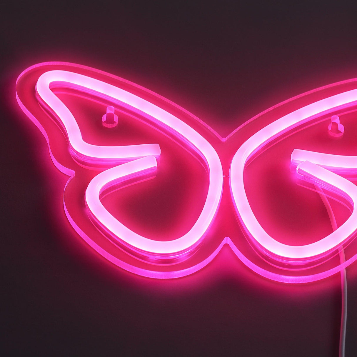 Butterfly Neon Vägglampa Rosa-Lampconcept.se