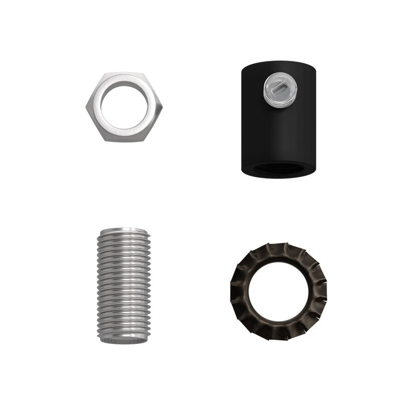 Cylinder Kabelklämma Matt Svart-Lampconcept.se