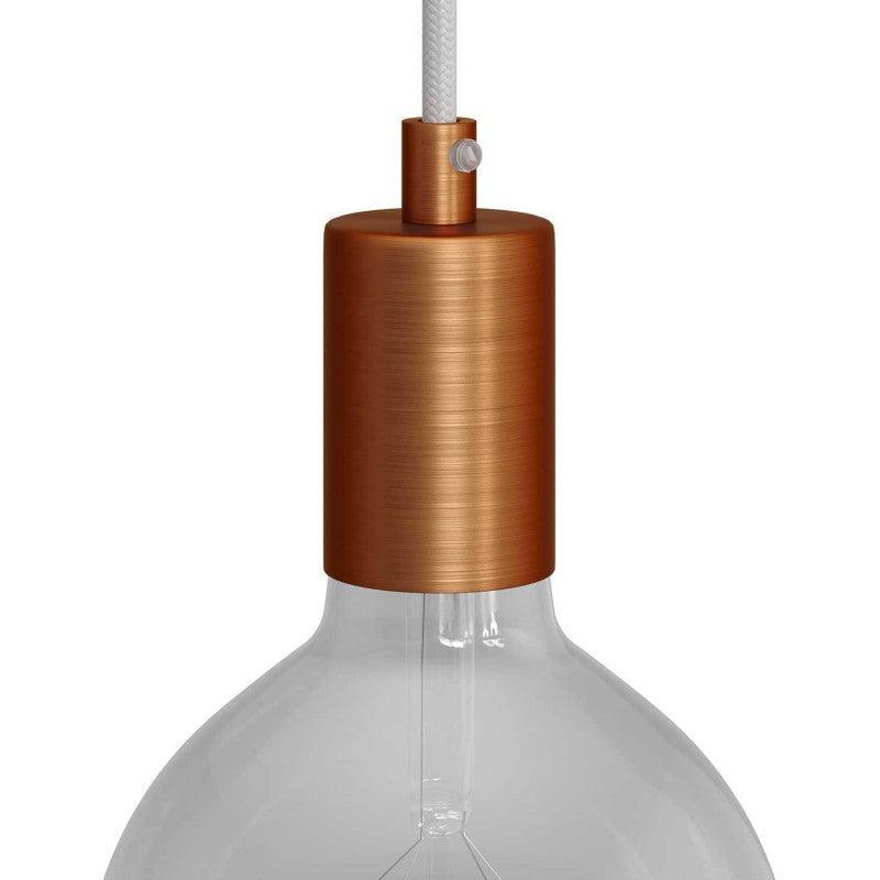 Cylinder Lamphållare Borstad Koppar-Lampconcept.se
