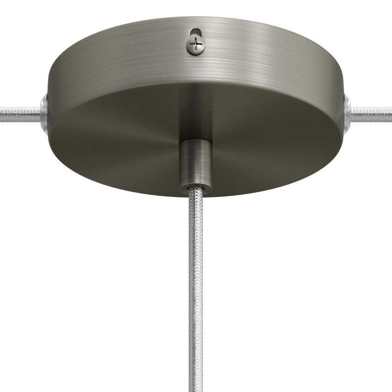 Takkopp För 1 Lampa Ø12 Borstat Krom Med Sidohål-Lampconcept.se