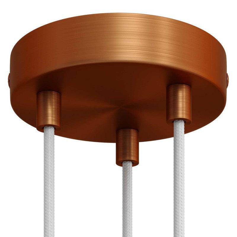 Takkopp För 3 Ø12 Borstad Koppar-Lampconcept.se