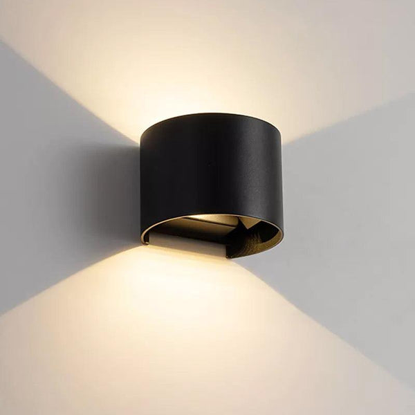 LED Vägglampa Utomhus Round 5W IP65 Svart-Lampconcept.se