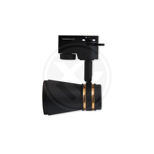 Silvio GU10 Rälsspot 1-fas Svart Svart/Guld-Lampconcept.se