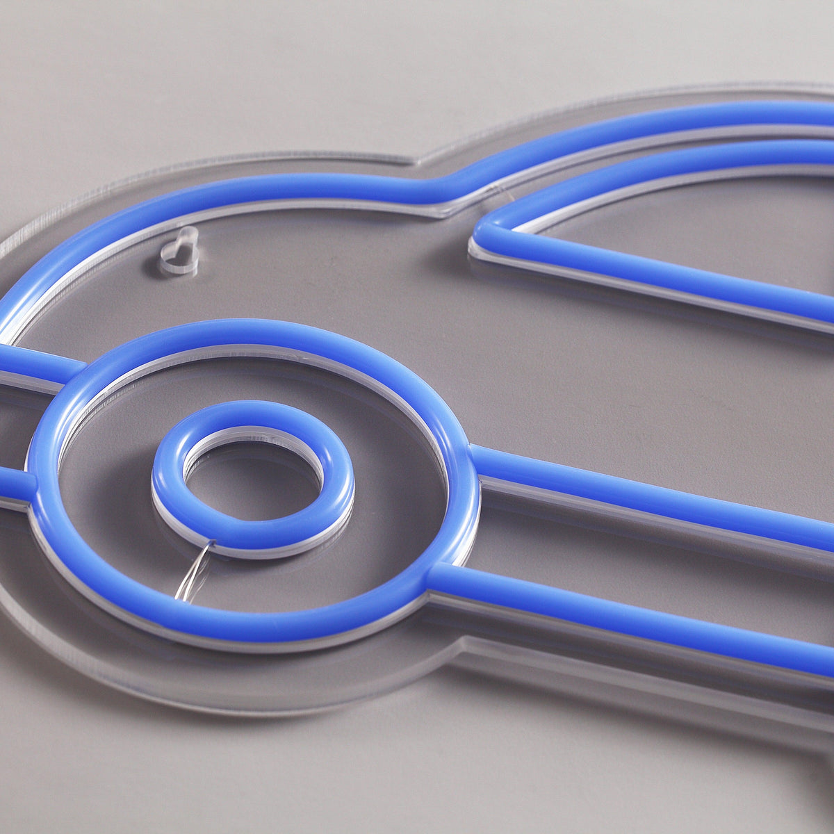 Bubble Car Neon Vägglampa Blå-Lampconcept.se