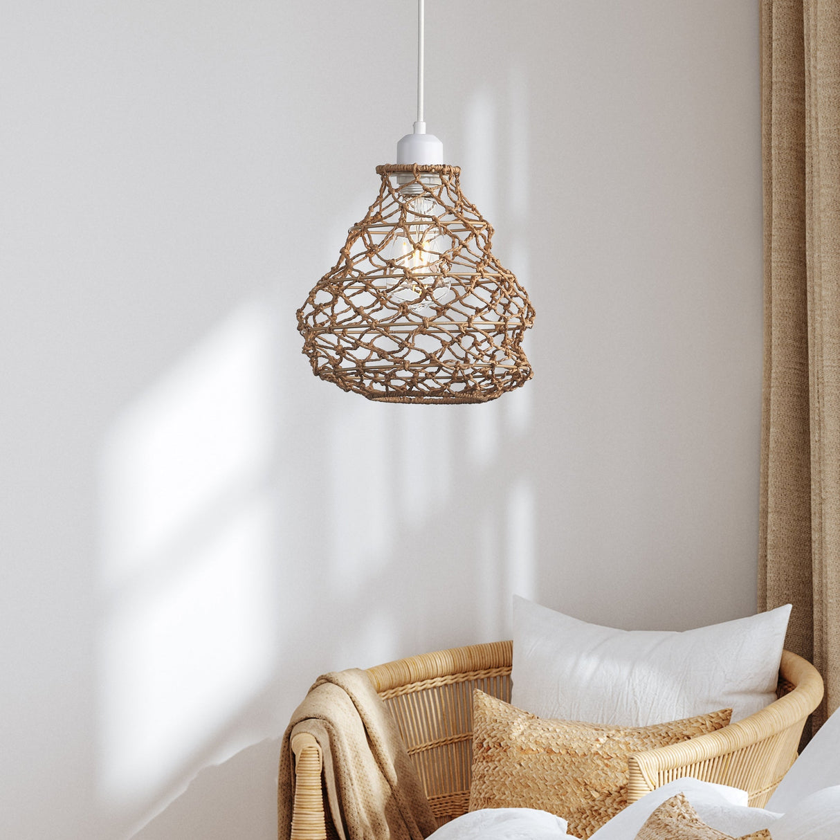 Wavy Taklampa Ø23 Beige-Lampconcept.se