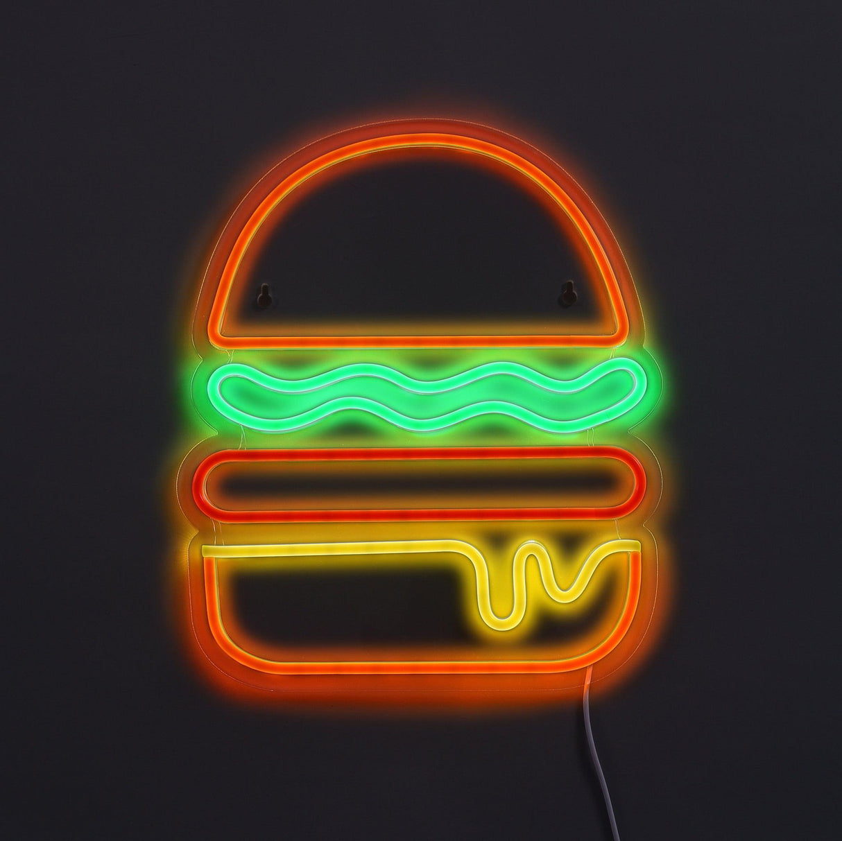 Burger Neon Vägglampa-Lampconcept.se