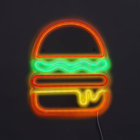 Burger Neon Vägglampa-Lampconcept.se