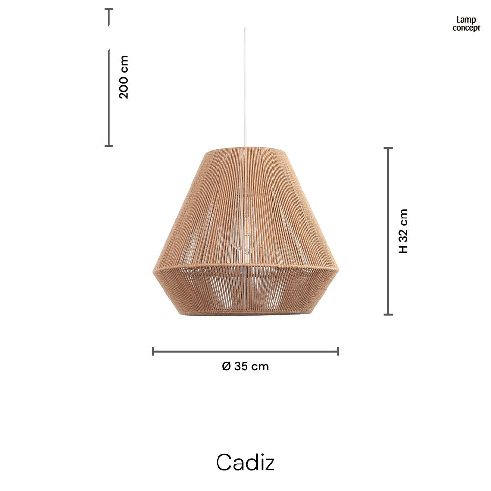 Cadiz Hanglamp Ø35 Naturel