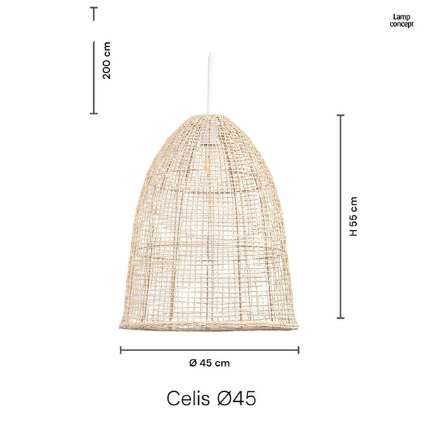 Celis Rattan Hanglamp Ø45