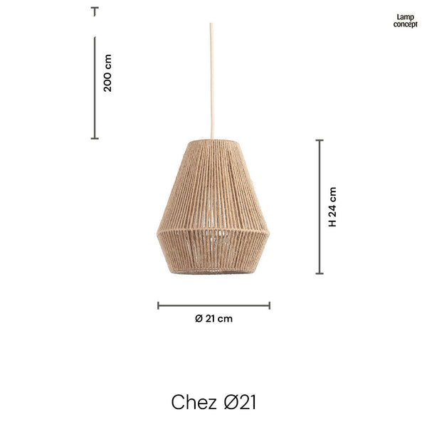 Chez Hanglamp Ø21 Jute