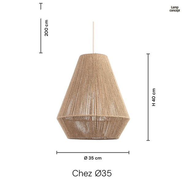 Chez Hanglamp Ø35 Jute