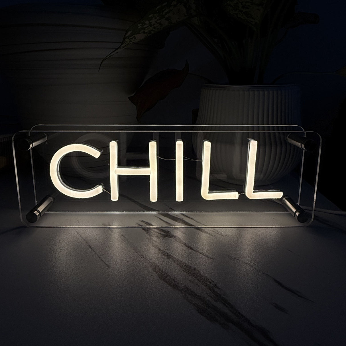 Chill LED Neon Box Tafellamp