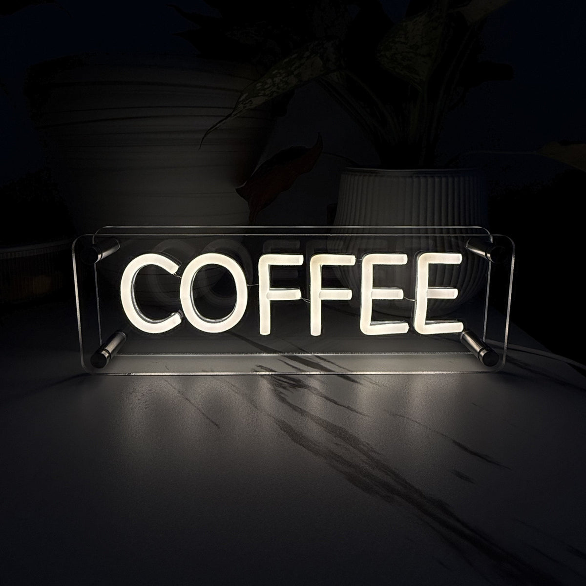 Coffee LED Neon Box Tafellamp