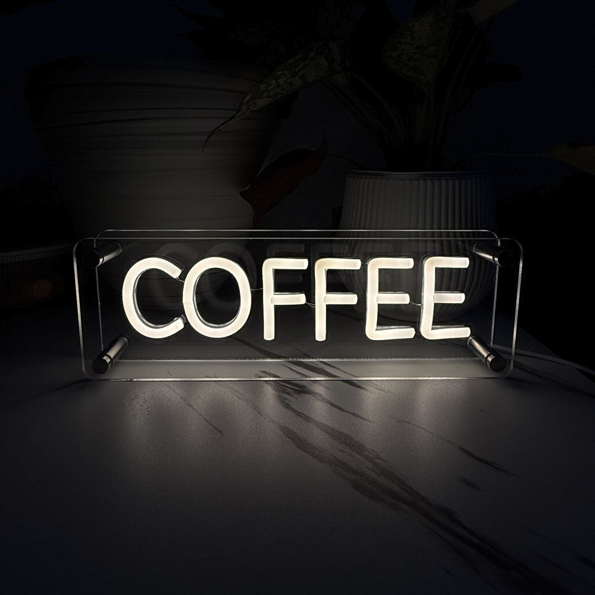 Coffee LED Neon Box Tafellamp