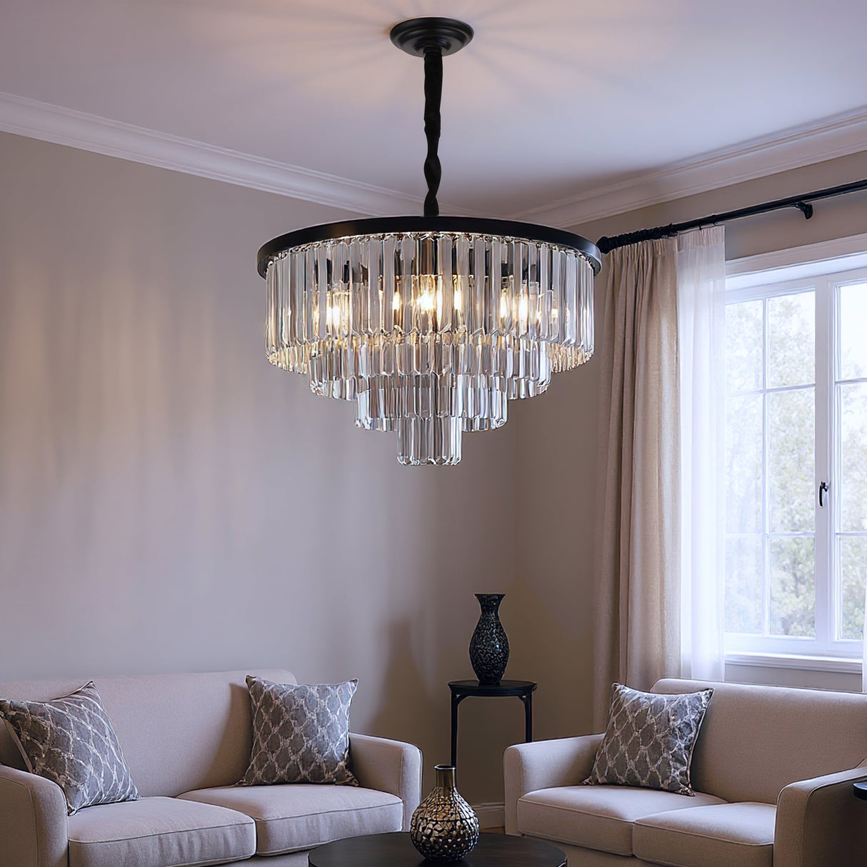 Santorini Kroonluchter Ø60 Smoke