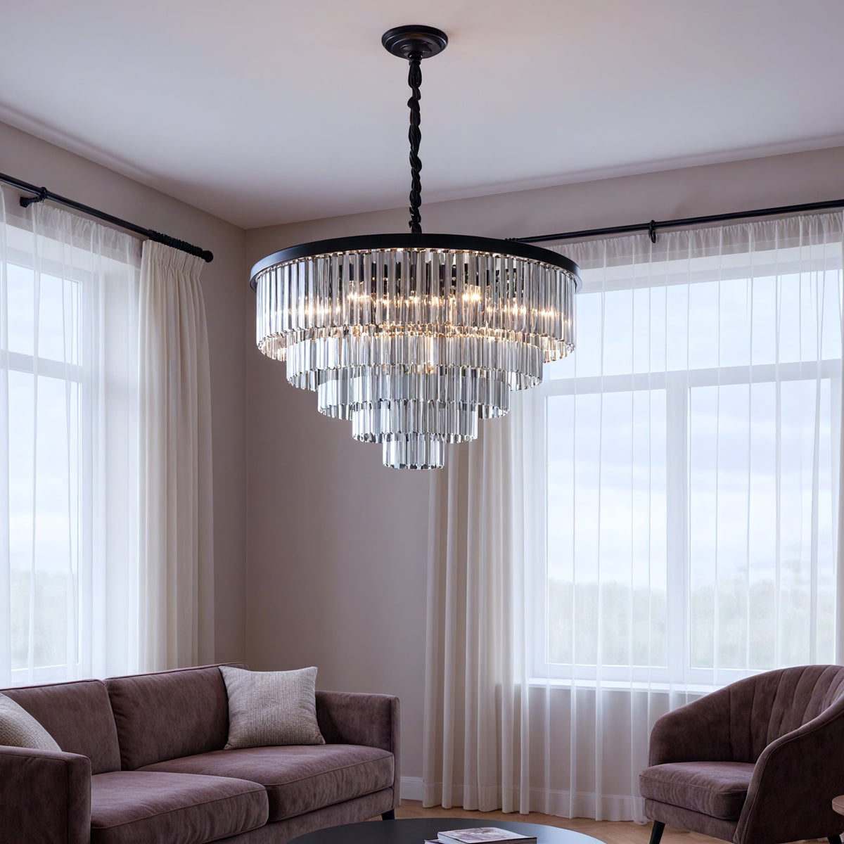 Santorini Kroonluchter Ø80 Smoke