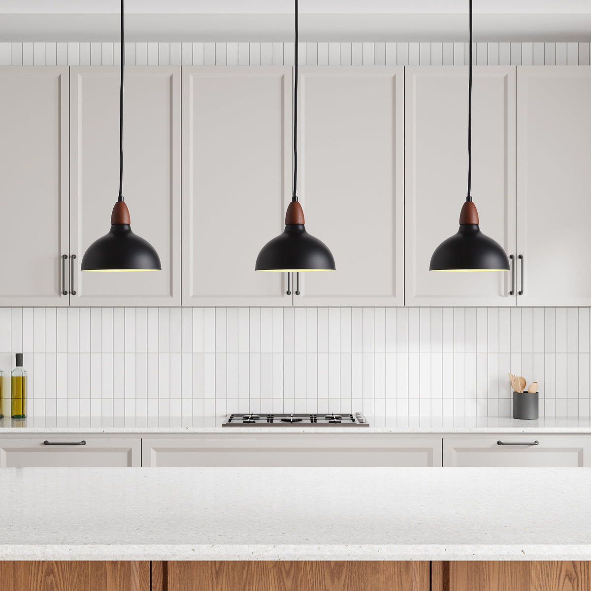 3 Oak Taklampa Ø19 Svart