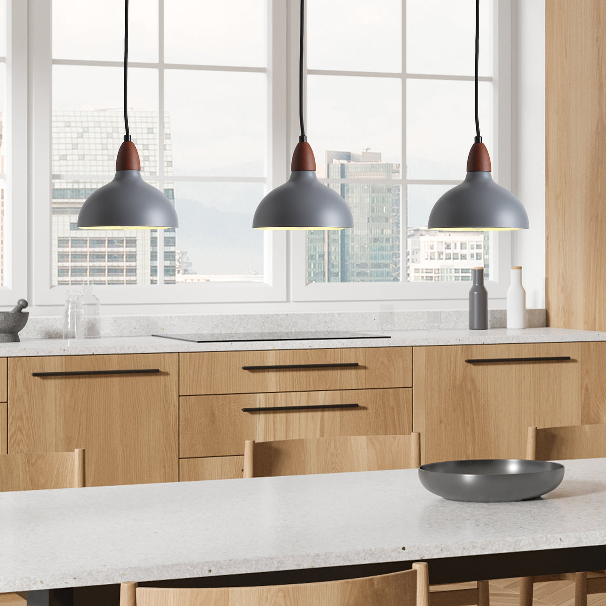 Oak Hanglamp Ø19 Grijs