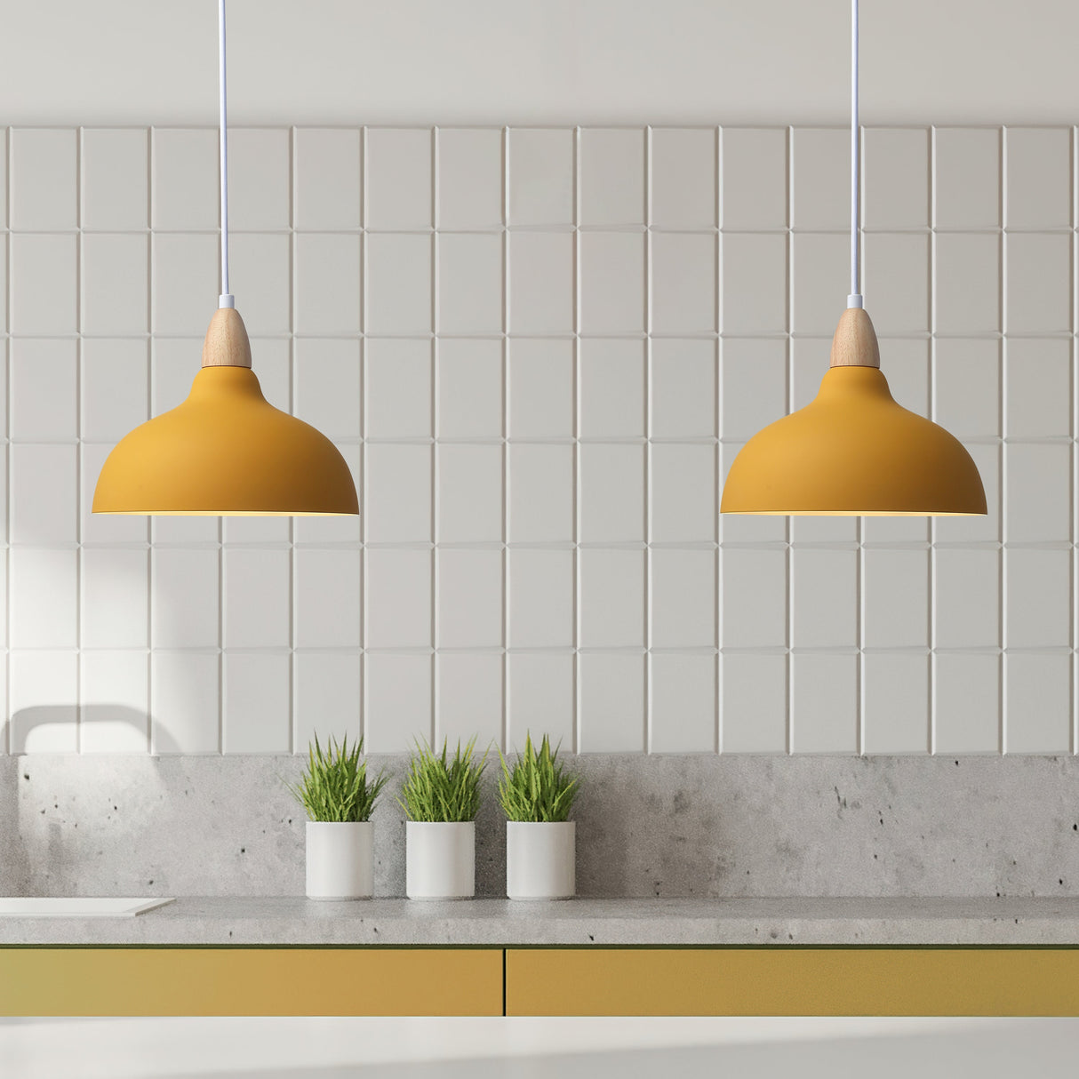 Oak Hanglamp Ø24 Mosterd