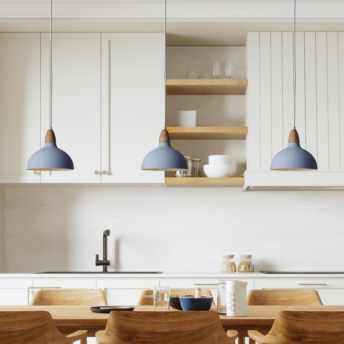 Oak Hanglamp Ø19 Lichtblauw