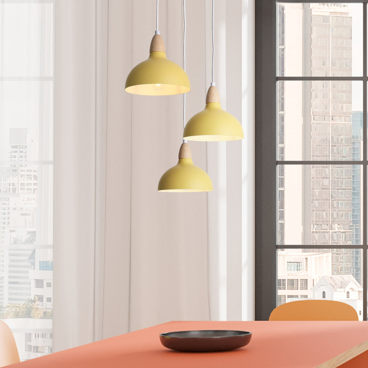 Oak Hanglamp Ø19 Lemon Geel